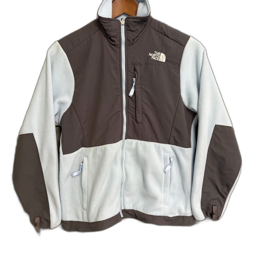 The North Face Denali Full-Zip Fleece Jacket Light Blue Charcoal Gorpcore S